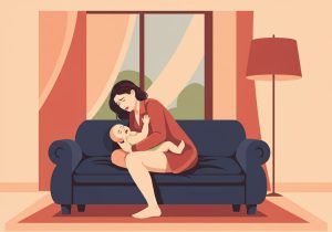 femme malade qui allaite